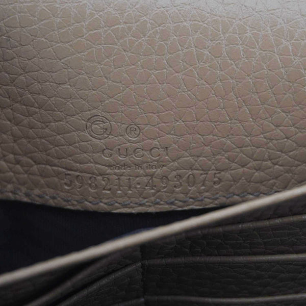 GUCCI Soho Leather Wallet On Chain Crossbody Bag Brown 598211