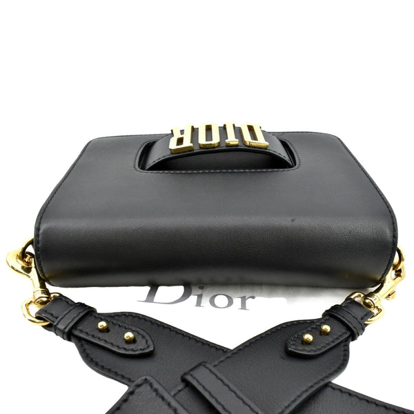CHRISTIAN DIOR Dio(r)evolution Flap Calfskin Crossbody Bag Black