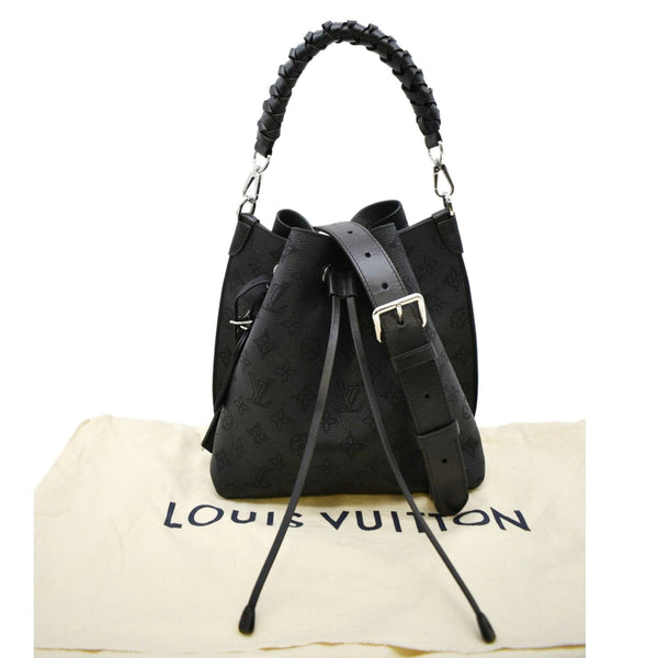 LOUIS VUITTON Muria Mahina Perforated Leather Shoulder Bag Black