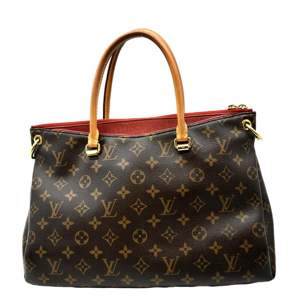 LOUIS VUITTON Pallas MM Monogram Canvas Shoulder Bag Brown