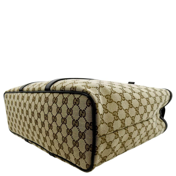 GUCCI GG Supreme Canvas Shopping Tote Bag Beige 449169