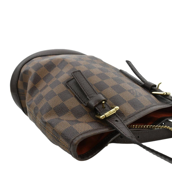 LOUIS VUITTON Marais Bucket Damier Ebene Shoulder Bag Brown