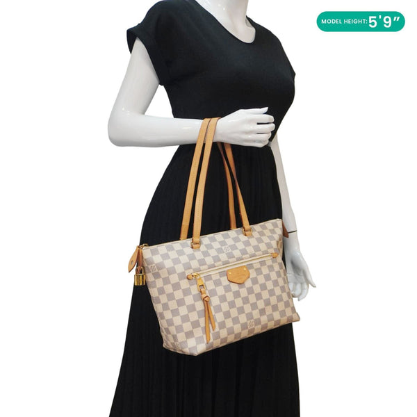 LOUIS VUITTON Iena PM Damier Azur Shoulder Bag White