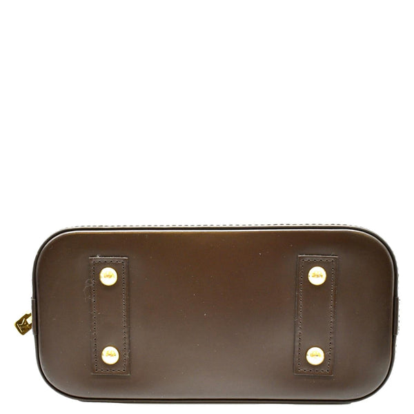 LOUIS VUITTON Alma BB Damier Ebene Satchel Crossbody Bag Brown