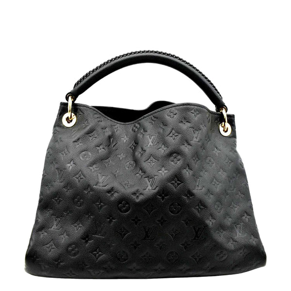 LOUIS VUITTON Artsy MM Empreinte Leather Hobo Bag Black