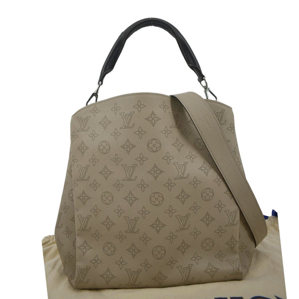 LOUIS VUITTON Babylone Mahina Calfskin Leather Shoulder Bag Galet