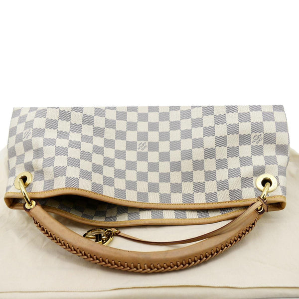 LOUIS VUITTON Artsy MM Damier Azur Hobo Bag White