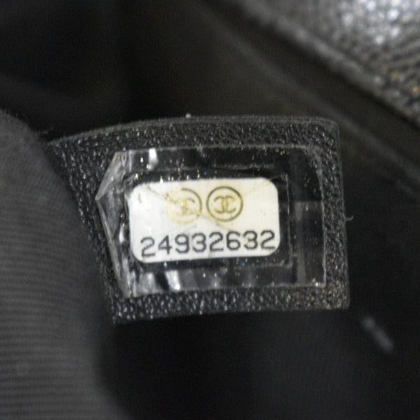 CHANEL Medium Boy Flap Caviar Quilted Leather Shoulder Bag Black