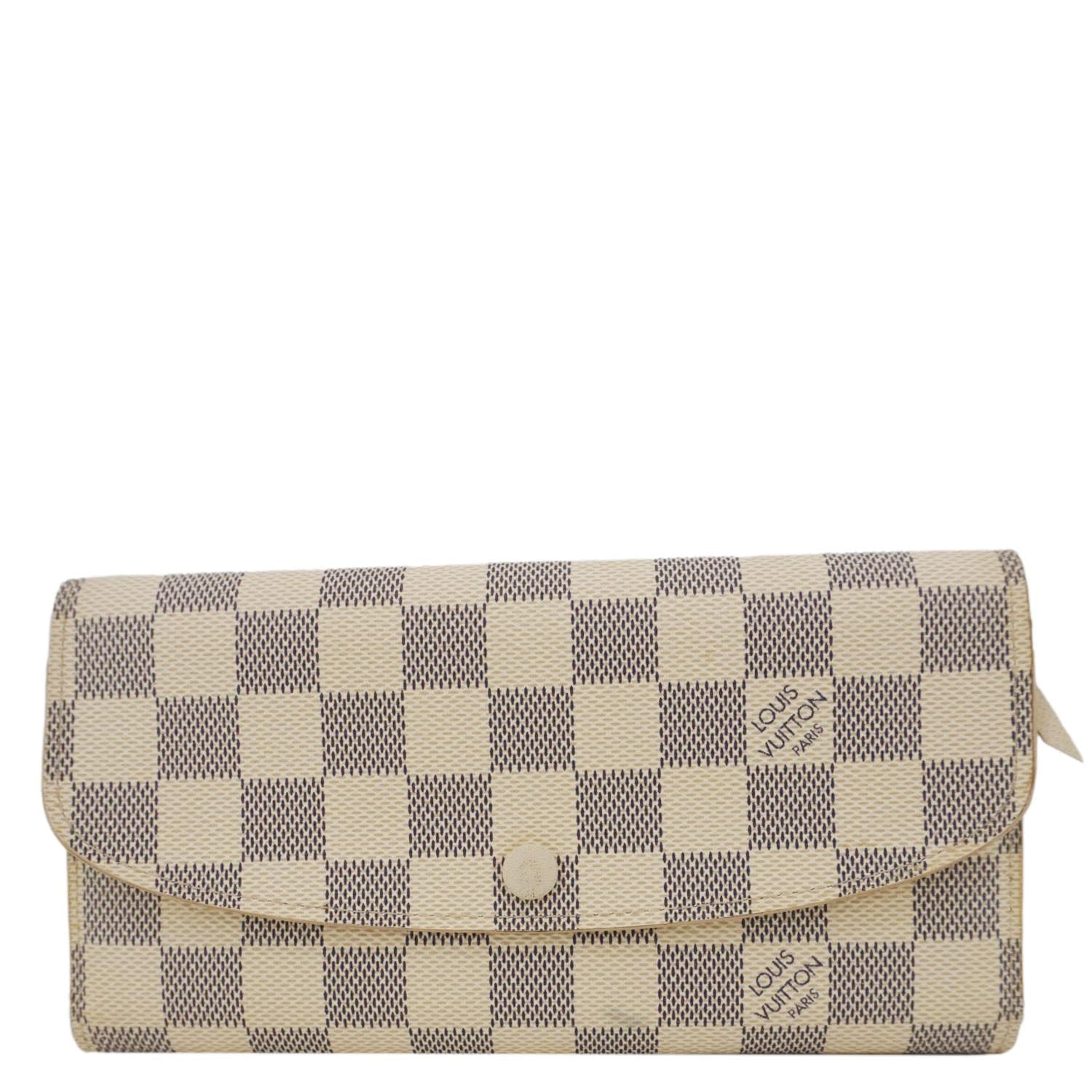 LOUIS VUITTON Emilie Damier Azur Wallet White