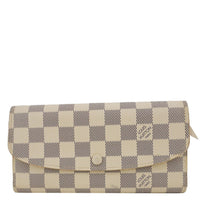 LOUIS VUITTON Emilie Damier Azur Wallet White