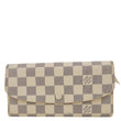 LOUIS VUITTON Emilie Damier Azur Wallet White