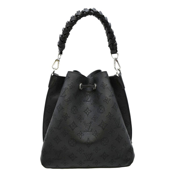 LOUIS VUITTON Muria Mahina Perforated Leather Shoulder Bag Black
