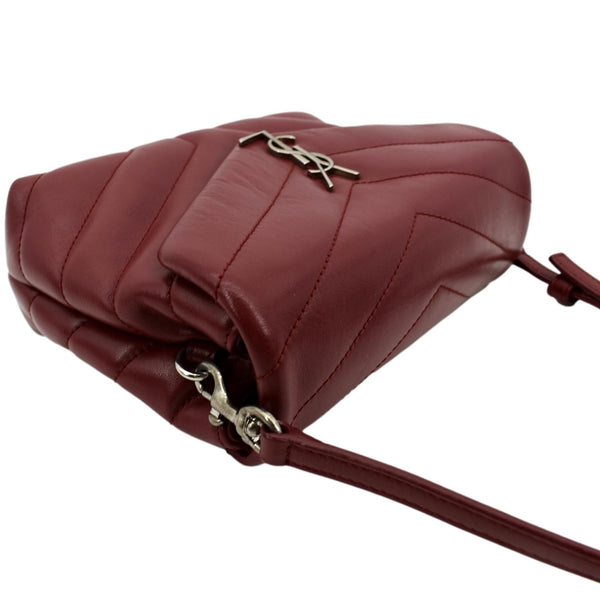 YVES SAINT LAURENT Loulou Toy Matelasse Leather Crossbody Bag Red