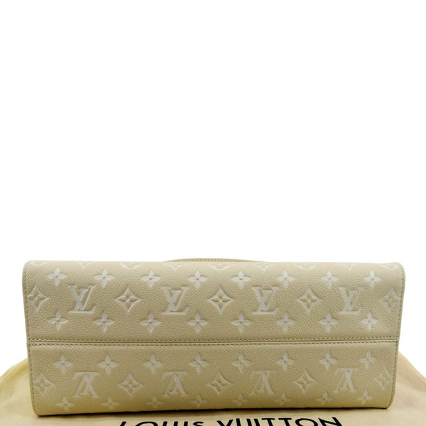 LOUIS VUITTON Onthego Spring City MM Monogram Empreinte Leather Shoulder Bag Cream