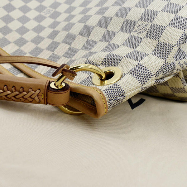 LOUIS VUITTON Artsy MM Damier Azur Hobo Bag White