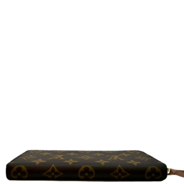 LOUIS VUITTON Clemence Monogram Canvas Zippy Wallet Brown