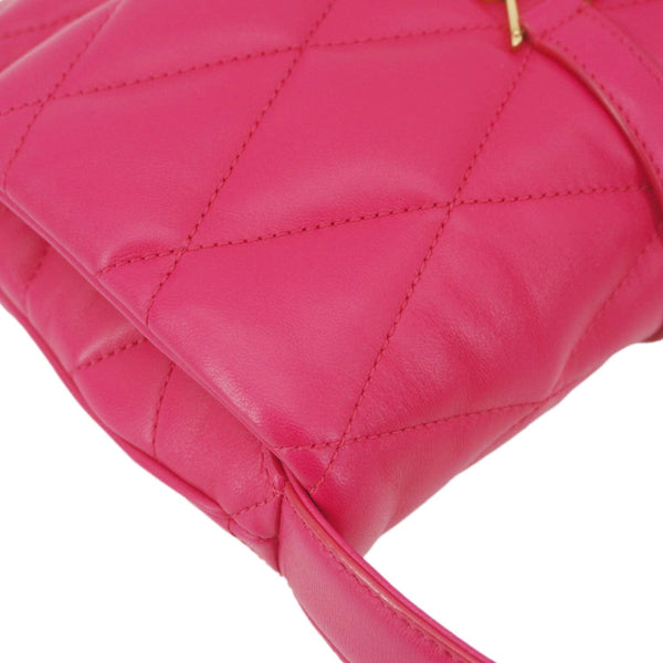 YVES SAINT LAURENT LE 57 Quilted Leather Hobo Bag Pink