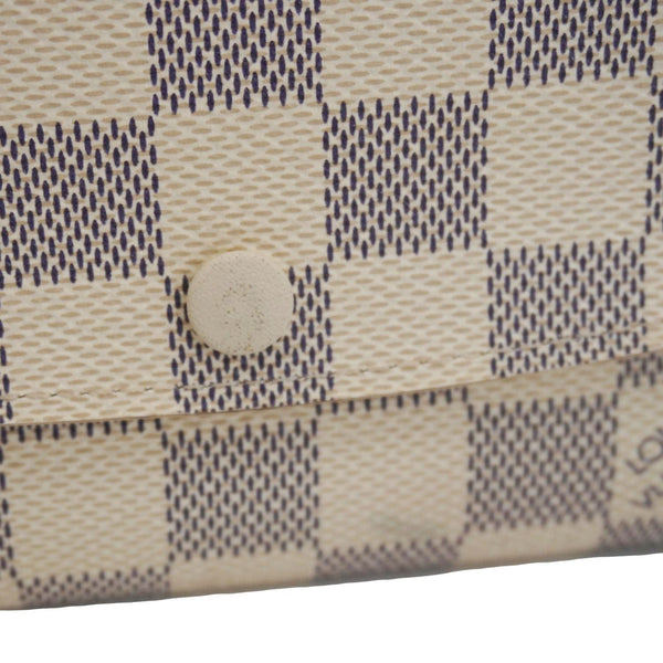 LOUIS VUITTON Emilie Damier Azur Wallet White