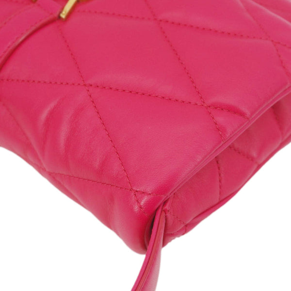 YVES SAINT LAURENT LE 57 Quilted Leather Hobo Bag Pink