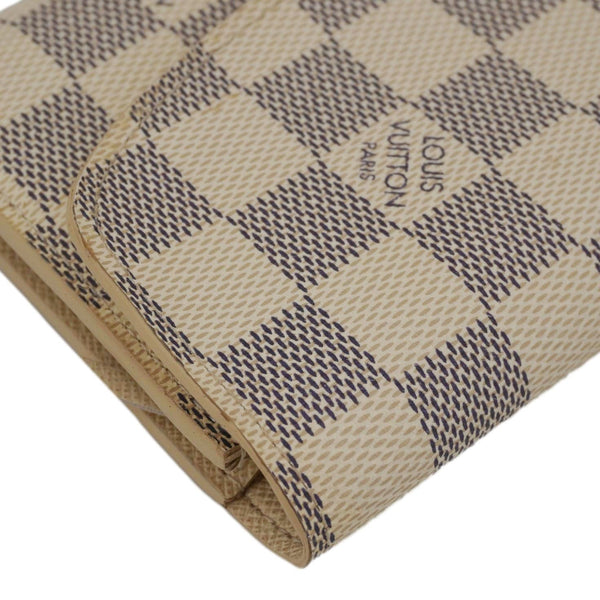 LOUIS VUITTON Emilie Damier Azur Wallet White