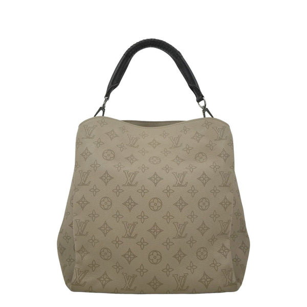 LOUIS VUITTON Babylone Mahina Calfskin Leather Shoulder Bag Galet
