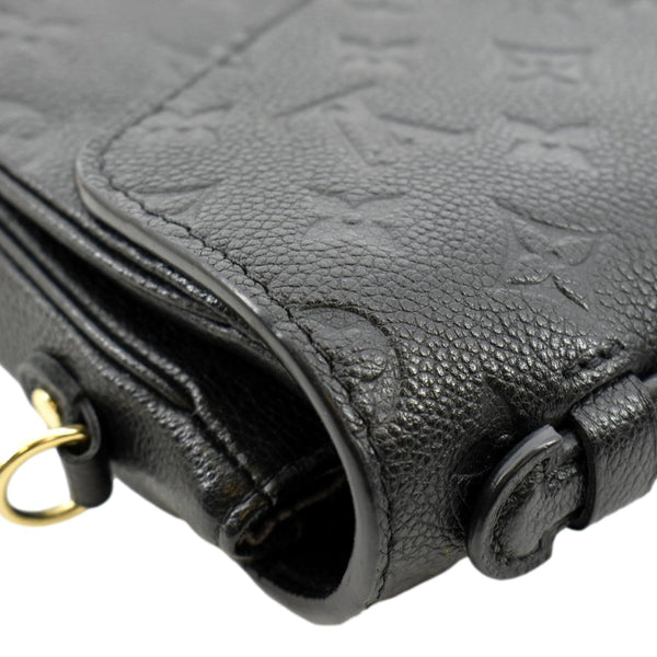 LOUIS VUITTON Metis Pochette Empreinte Leather Crossbody Bag Black