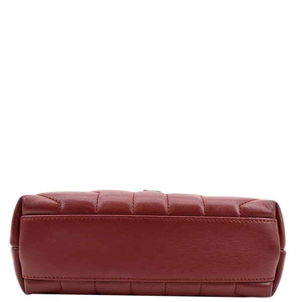 YVES SAINT LAURENT Loulou Toy Matelasse Leather Crossbody Bag Red
