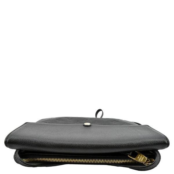 LOUIS VUITTON Twice Pochette Monogram Empreinte Crossbody Bag Black