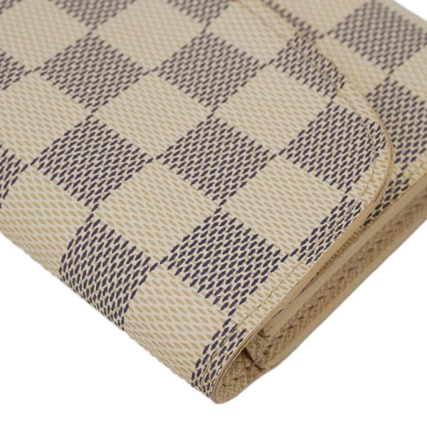 LOUIS VUITTON Emilie Damier Azur Wallet White