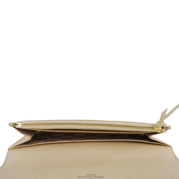 LOUIS VUITTON Emilie Damier Azur Wallet White