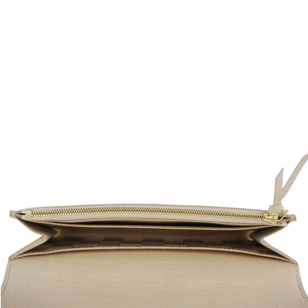 LOUIS VUITTON Emilie Damier Azur Wallet White