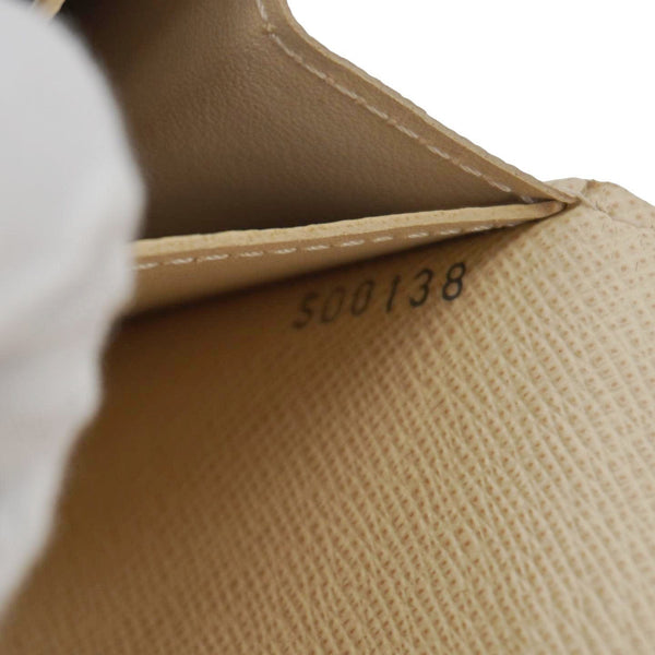 LOUIS VUITTON Emilie Damier Azur Wallet White