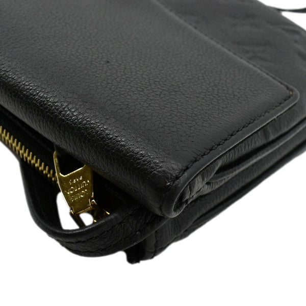 LOUIS VUITTON Twice Pochette Monogram Empreinte Crossbody Bag Black