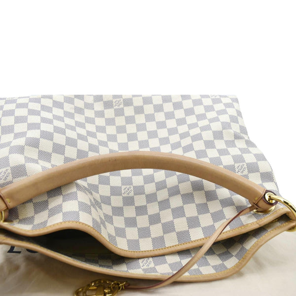 LOUIS VUITTON Artsy MM Damier Azur Hobo Bag White