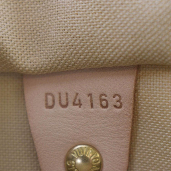 LOUIS VUITTON Speedy 25 Bandouliere Damier Azur Satchel Bag White