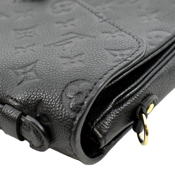 LOUIS VUITTON Metis Pochette Empreinte Leather Crossbody Bag Black