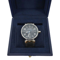 LOUIS VUITTON Icon Tambour Damier Graphite Rubber Strap Watch 41.5mm Black