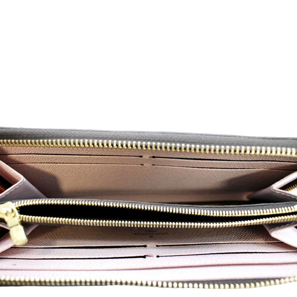 LOUIS VUITTON Clemence Monogram Canvas Zippy Wallet Brown