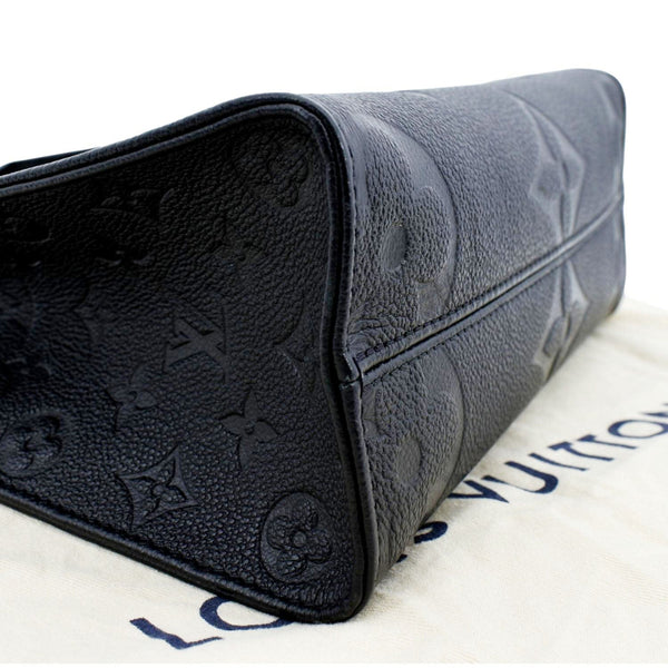 LOUIS VUITTON Onthego PM Monogram Empreinte Tote Shoulder Bag Black