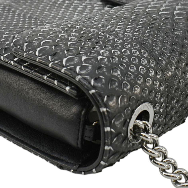 CHANEL Perfect Edge Large Flap Snakeskin Shoulder Bag Black