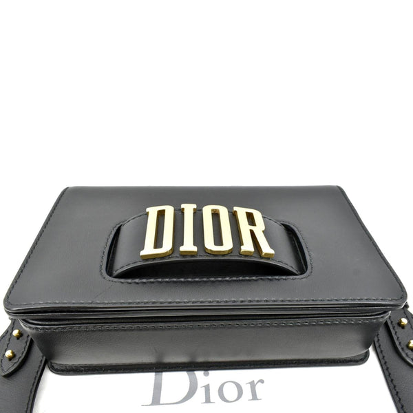 CHRISTIAN DIOR Dio(r)evolution Flap Calfskin Crossbody Bag Black