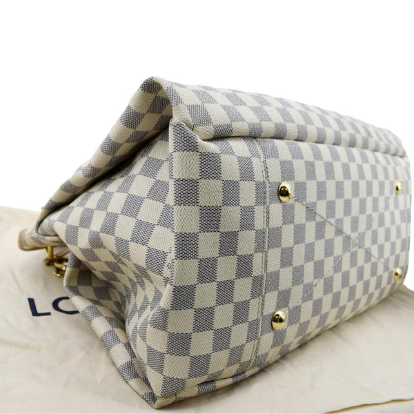 LOUIS VUITTON Artsy MM Damier Azur Hobo Bag White
