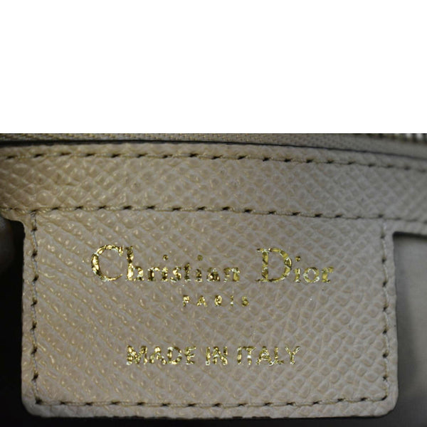 CHRISTIAN DIOR Saddle Grained Calfskin Leather Satchel Shoulder Bag Caramel Beige