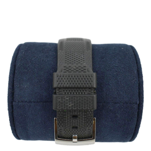 LOUIS VUITTON Icon Tambour Damier Graphite Rubber Strap Watch 41.5mm Black