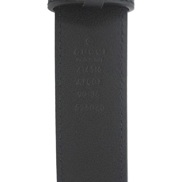 GUCCI GG Buckle Marmont Thin Leather Belt Size 90.36 Black 414516