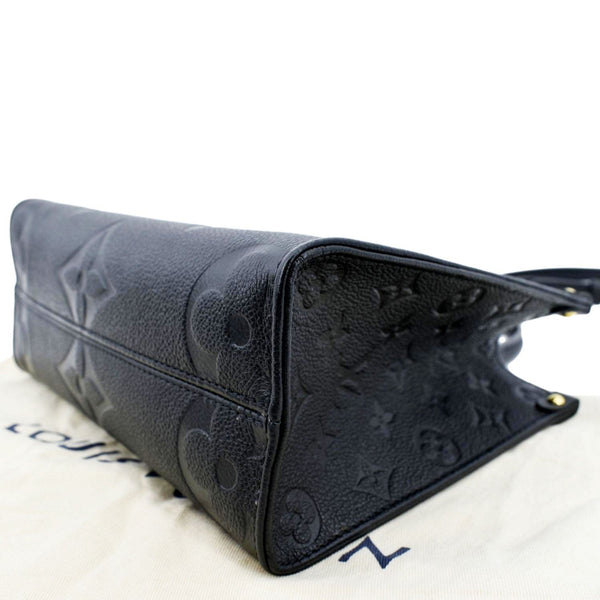 LOUIS VUITTON Onthego PM Monogram Empreinte Tote Shoulder Bag Black