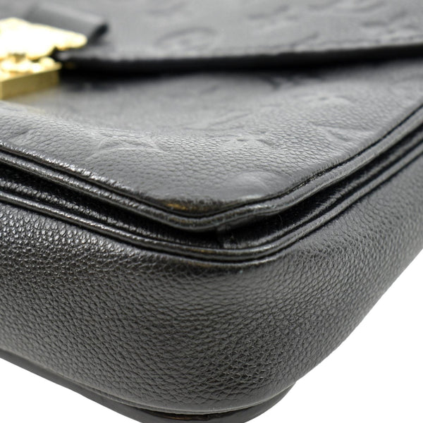 LOUIS VUITTON Metis Pochette Empreinte Leather Crossbody Bag Black