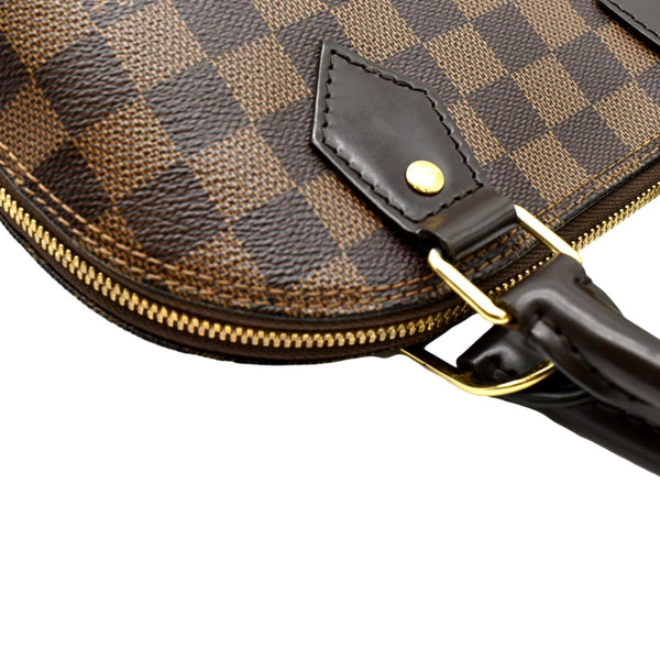 LOUIS VUITTON Alma BB Damier Ebene Satchel Crossbody Bag Brown