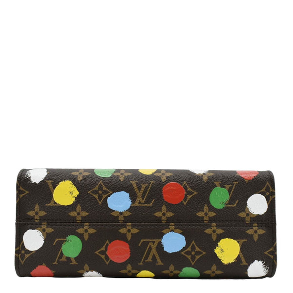 LOUIS VUITTON Onthego PM Yayoi Kusama Dots Monogram Canvas Shoulder Bag Multicolor