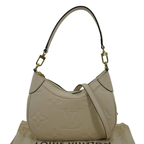 LOUIS VUITTON Bagatelle Monogram Empreinte Shoulder Bag Creme